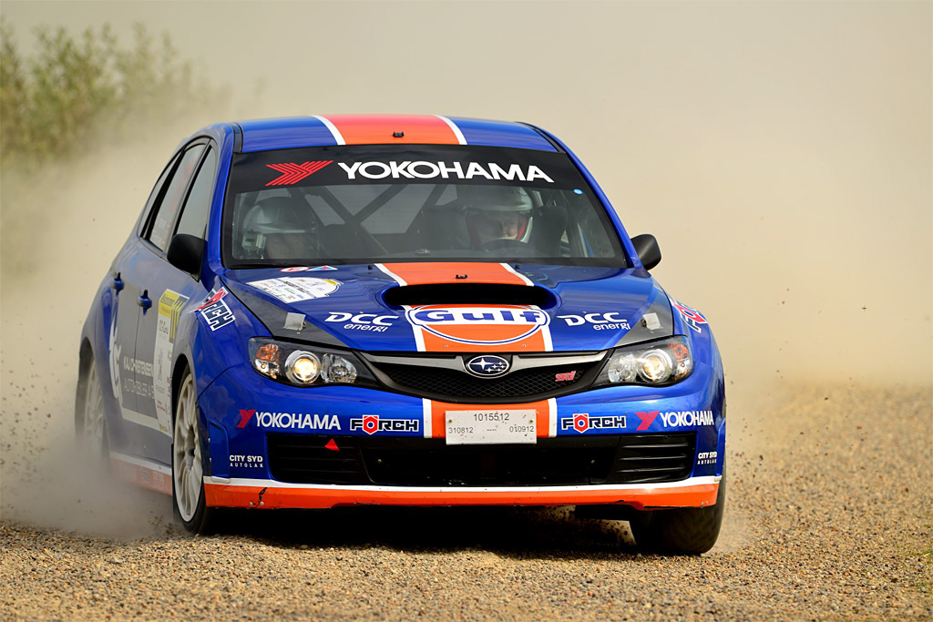 Max Christensen satte generelt hurtigste tid på to hastighedsprøver i løbet med sin Subaru Impreza WRX
(Foto: Michael Eisenberg)